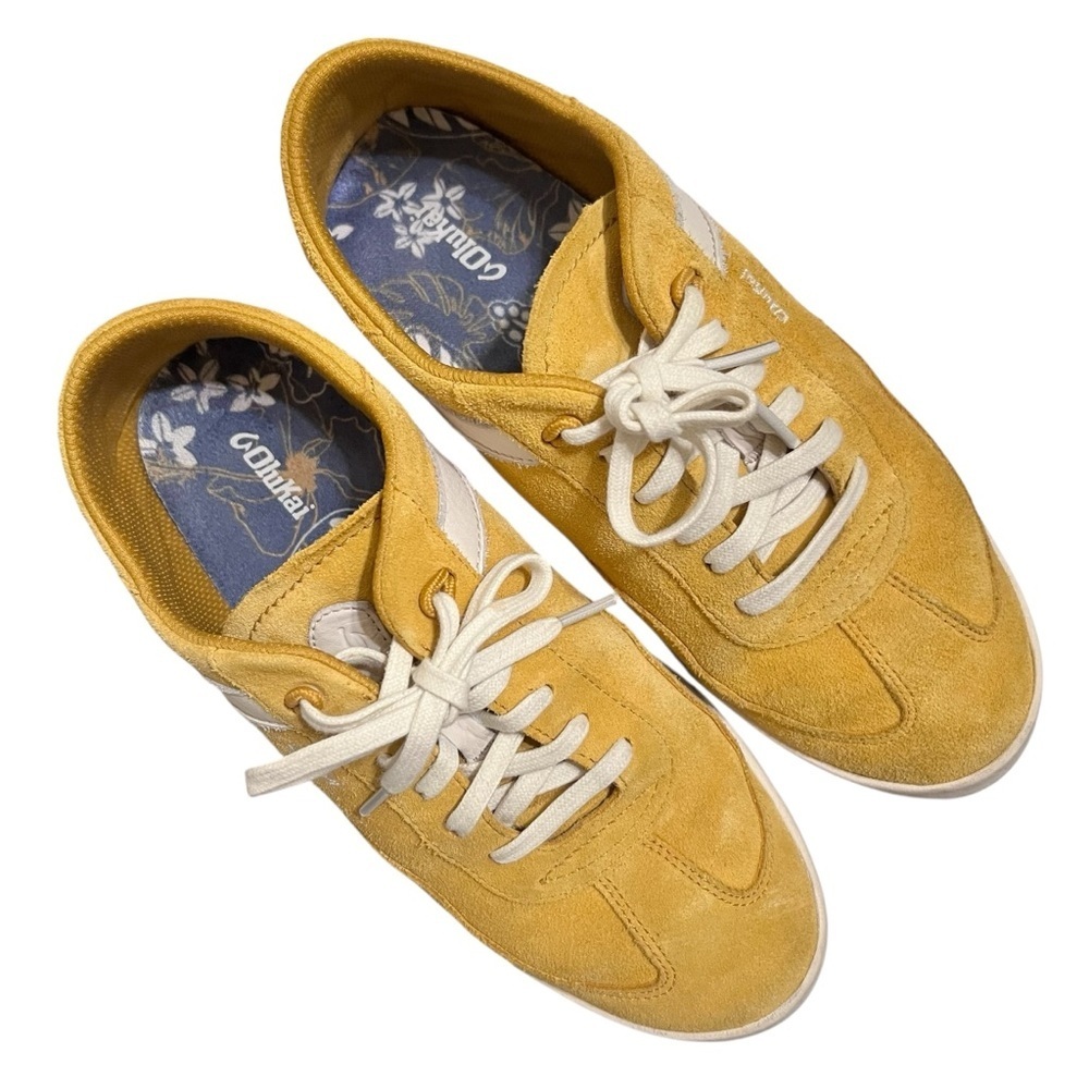 OLUKAI Ha‘upu Sneakers in Mustard/off white - Picture 2 of 10